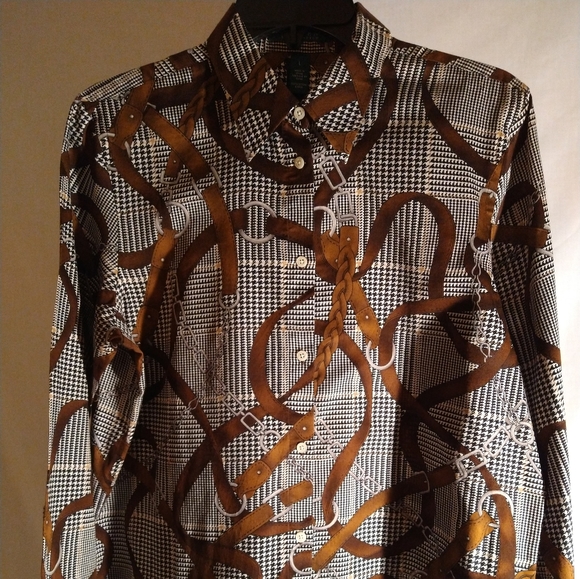 Lauren Ralph Lauren Tops - LAUREN RALPH LAUREN HORSE-BIT LONG SLEEVE BLOUSE (NWOT)